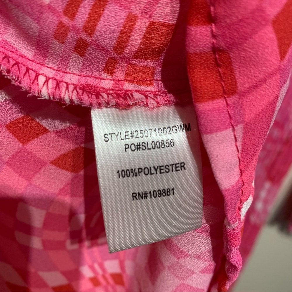 Vibrant Pink Button-Up Tunic - Picture 7 of 9